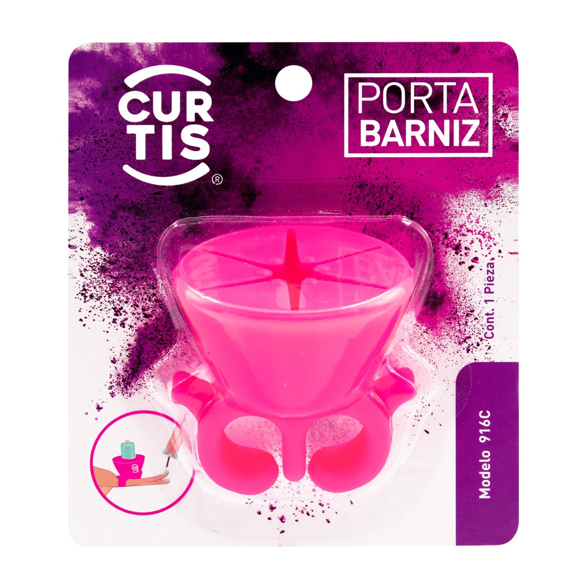 Curtis Porta Barniz de Silicón Rosa