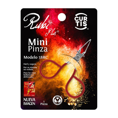 Curtis Mini Pinza Tipo Tijera para Cejas Rubí 6.2 cm