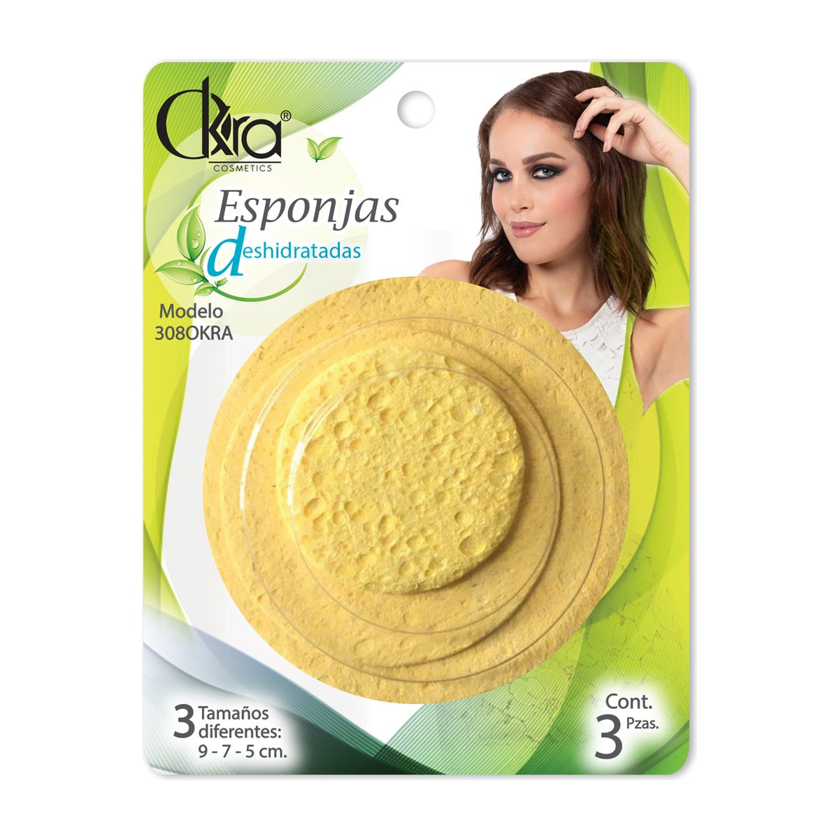 Curtis Esponjas de Celulosa Deshidratadas OKRA 3 pzas