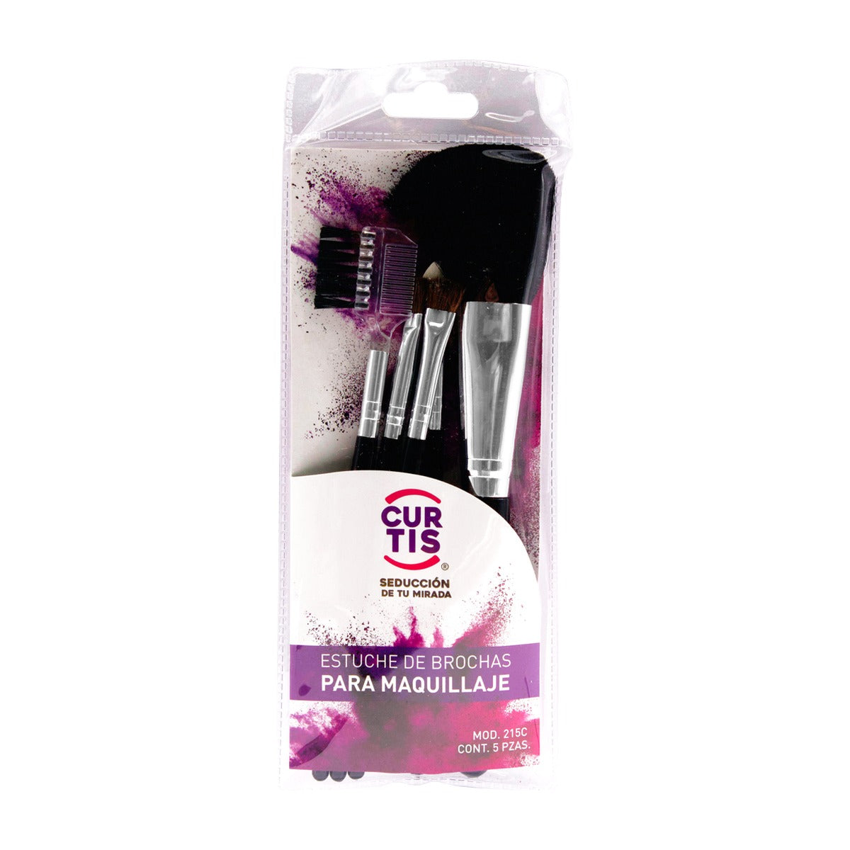 Curtis Estuche de Brochas para Maquillaje 5 pzas