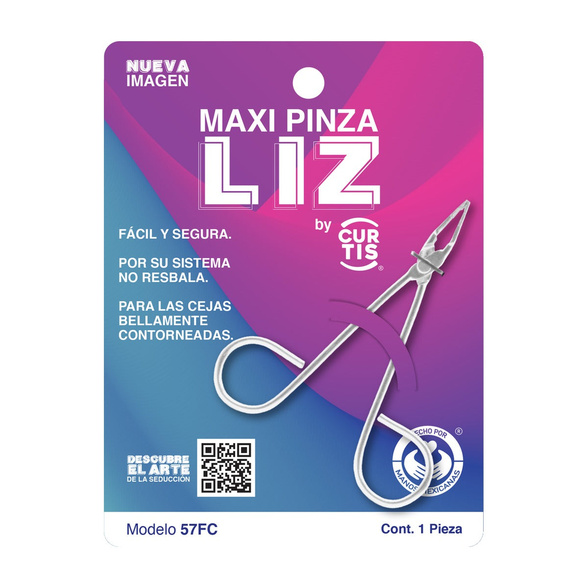 Curtis Maxi Pinza Tipo Tijera para Cejas Liz 8.1 cm