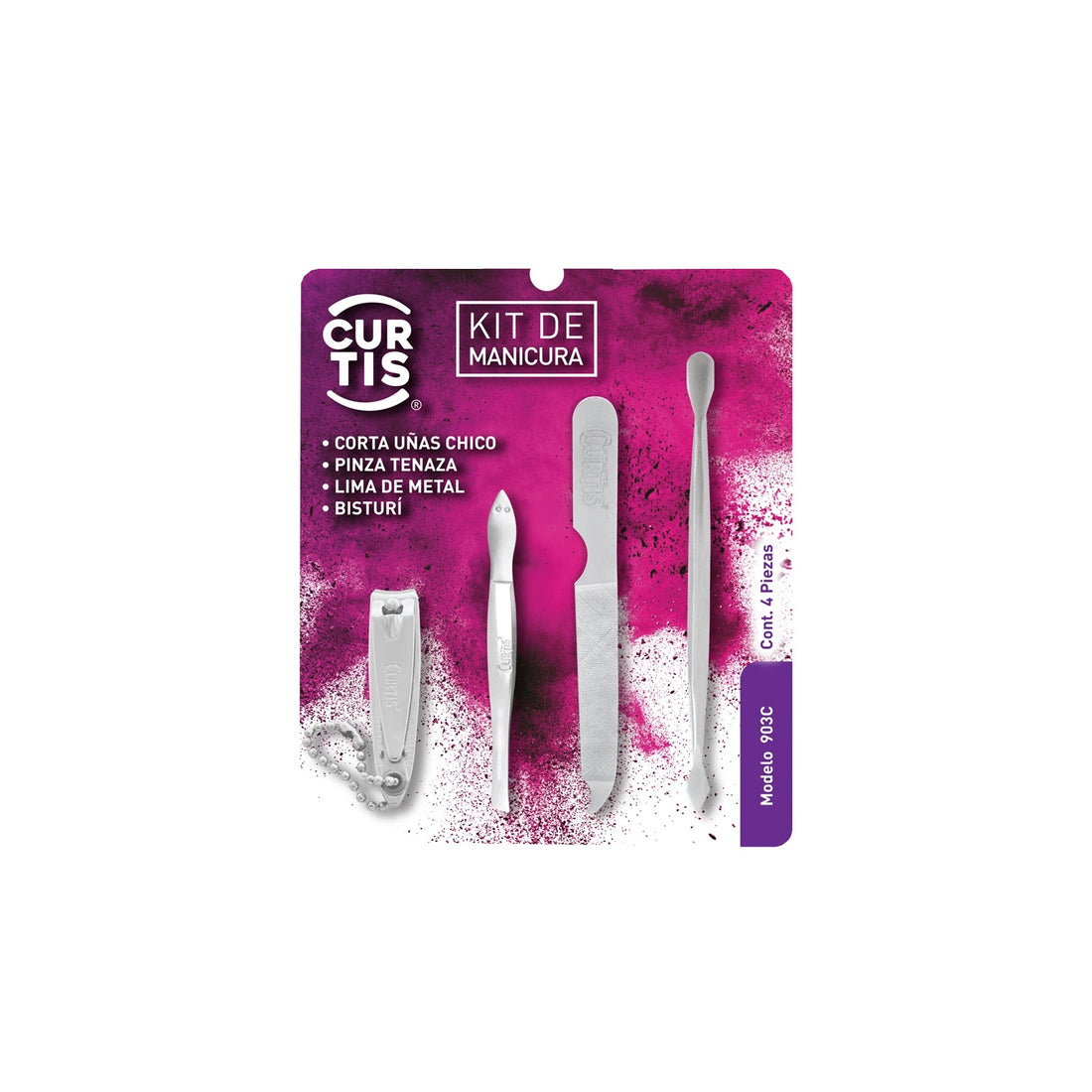 Curtis Kit de Manicura Precisión y Cuidado Integral de Uñas Presentación Única