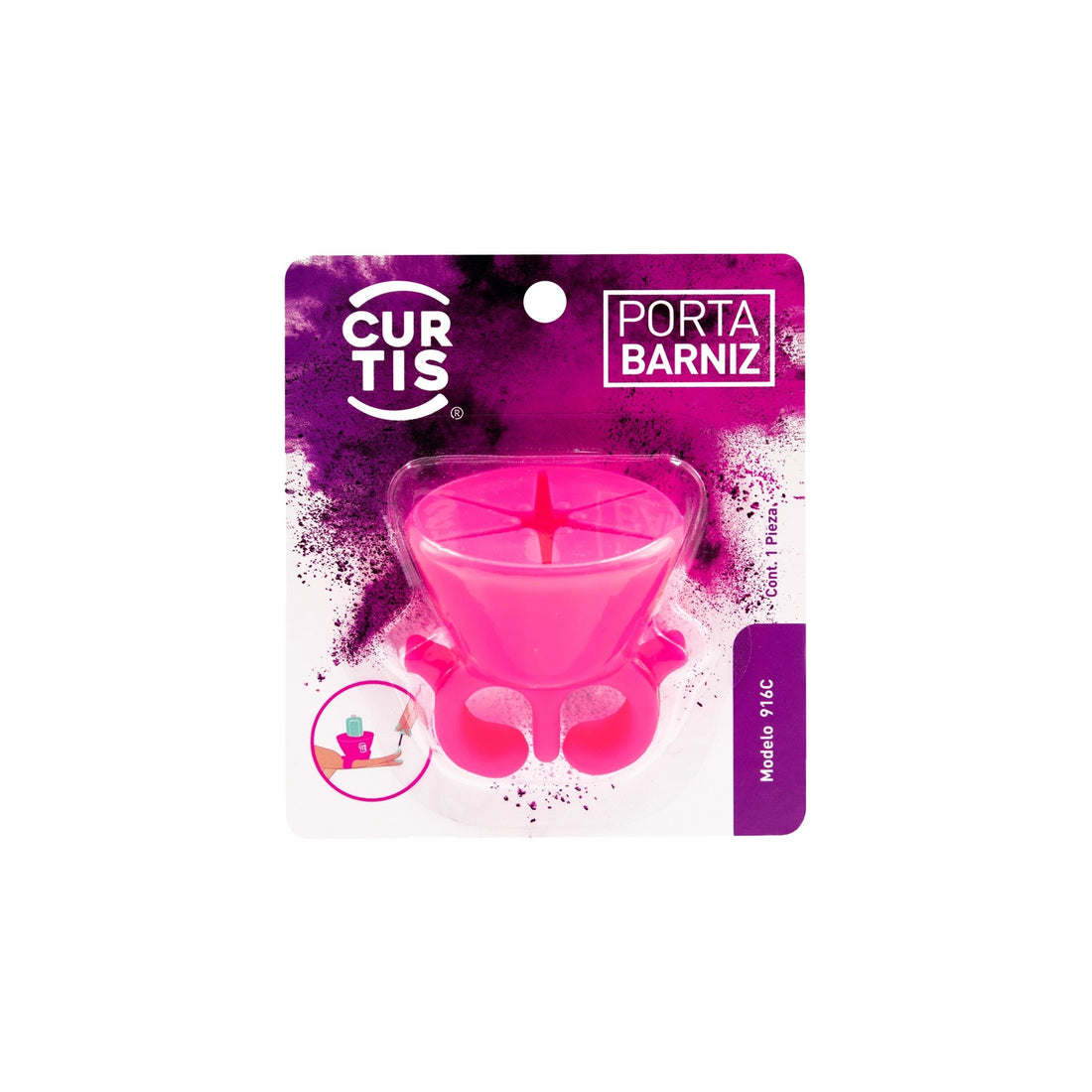 Curtis Porta Barniz de Silicón Rosa Estabilidad y Precisión en Manicura Presentación Única