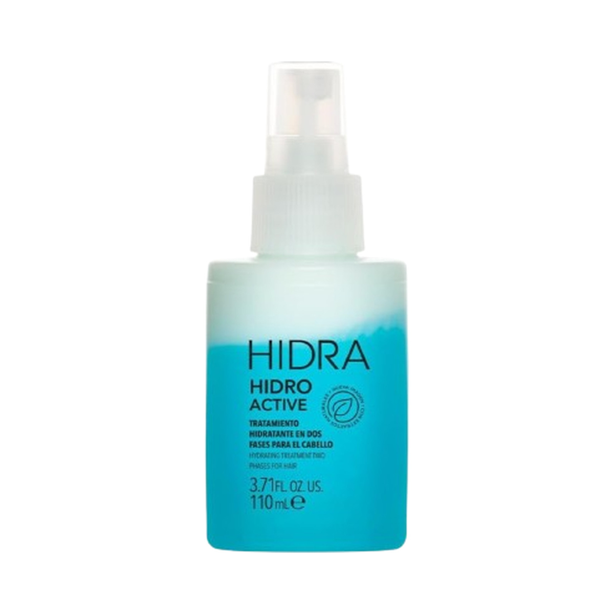 Hidracolor Hidro Active, atomizador de 110 ml con etiqueta negra, vista frontal