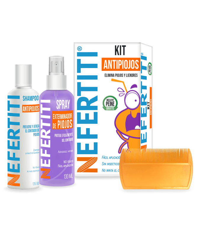Kit Antipiojos Shampoo Spray y Peine