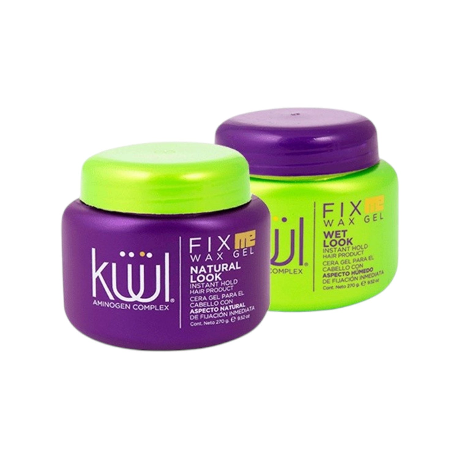 Kuul Fix Me Wax Gel Natural &amp; Wet Look Larga Duración Wet Look