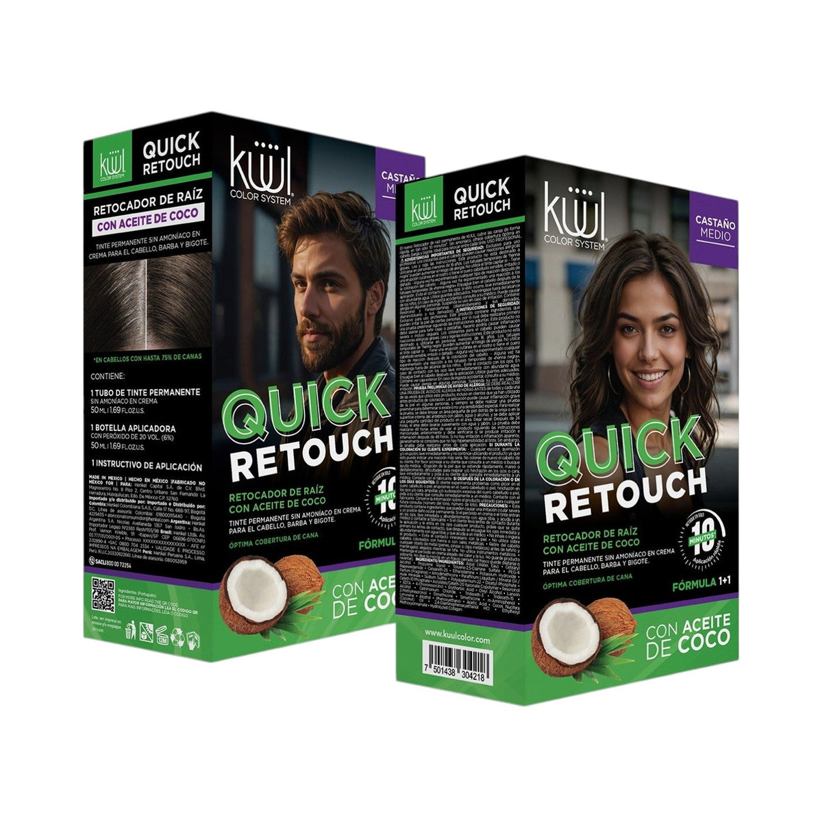 Küül Quick Retouch Castaño Medio, kit retocador de raíz