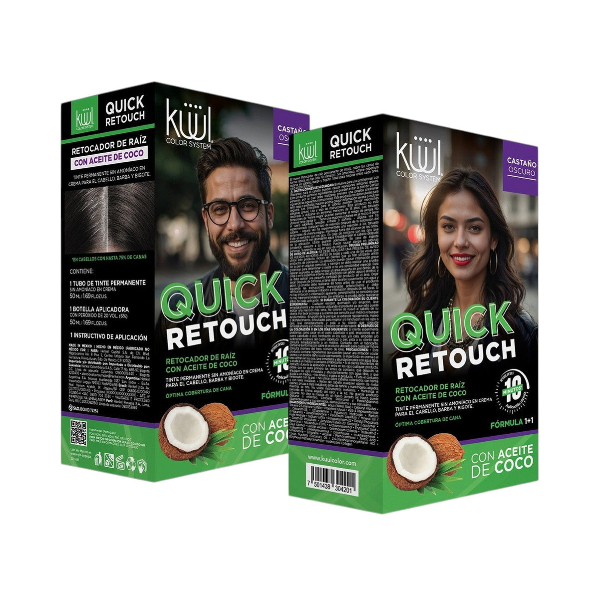 Küül Quick Retouch Castaño Oscuro, kit retocador de raíz