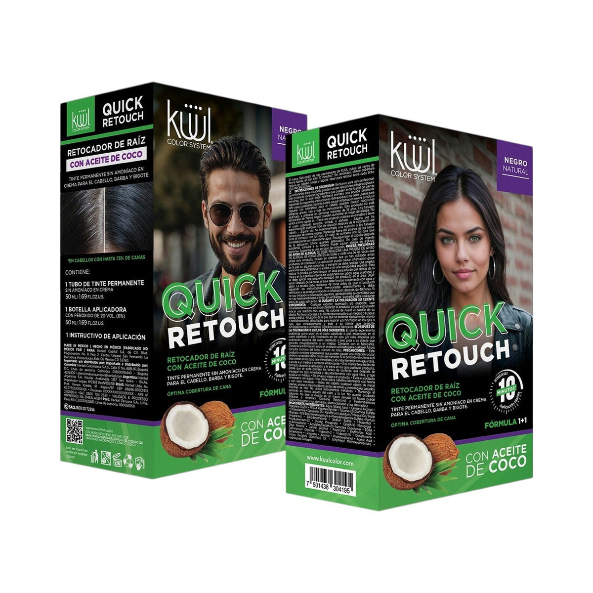 Küül Quick Retouch Negro Natural, kit retocador de raíz