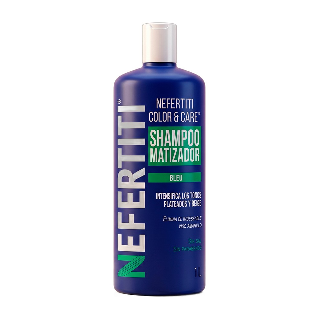 Shampoo matizador azul Nefertiti Color &amp; Care Bleu - 1 L