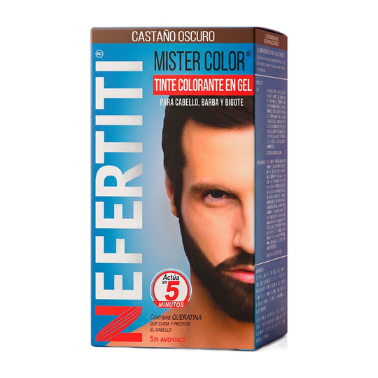 Kit tinte para canas Nefertiti Mister Color castaño oscuro