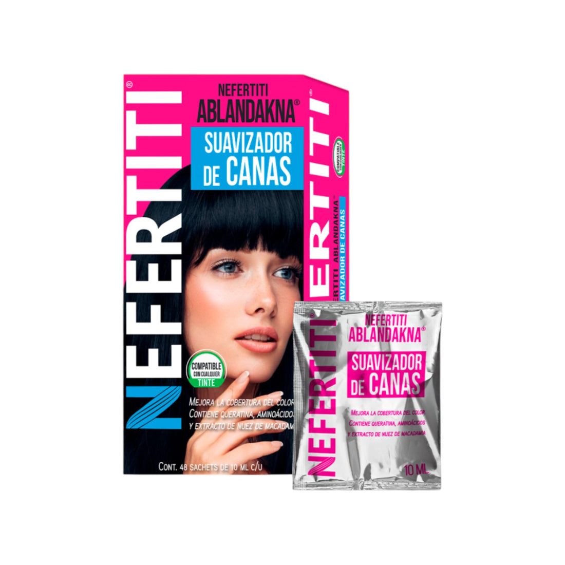 Nefertiti Ablandakna Suavizador de Canas Cobertura de Color 10 ml