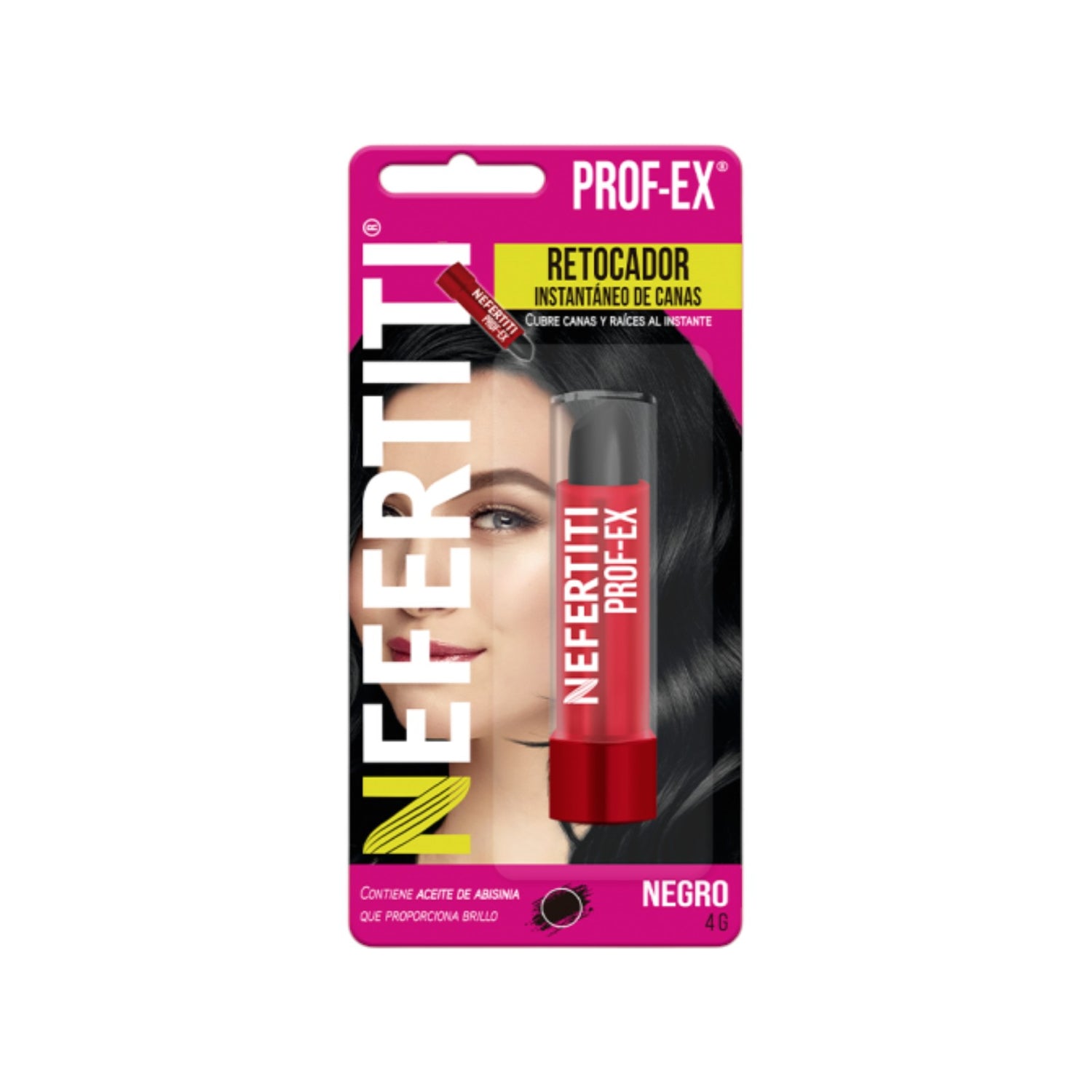 Nefertiti Prof-Ex Retocador de Canas Negro Cobertura Instantánea 4 g