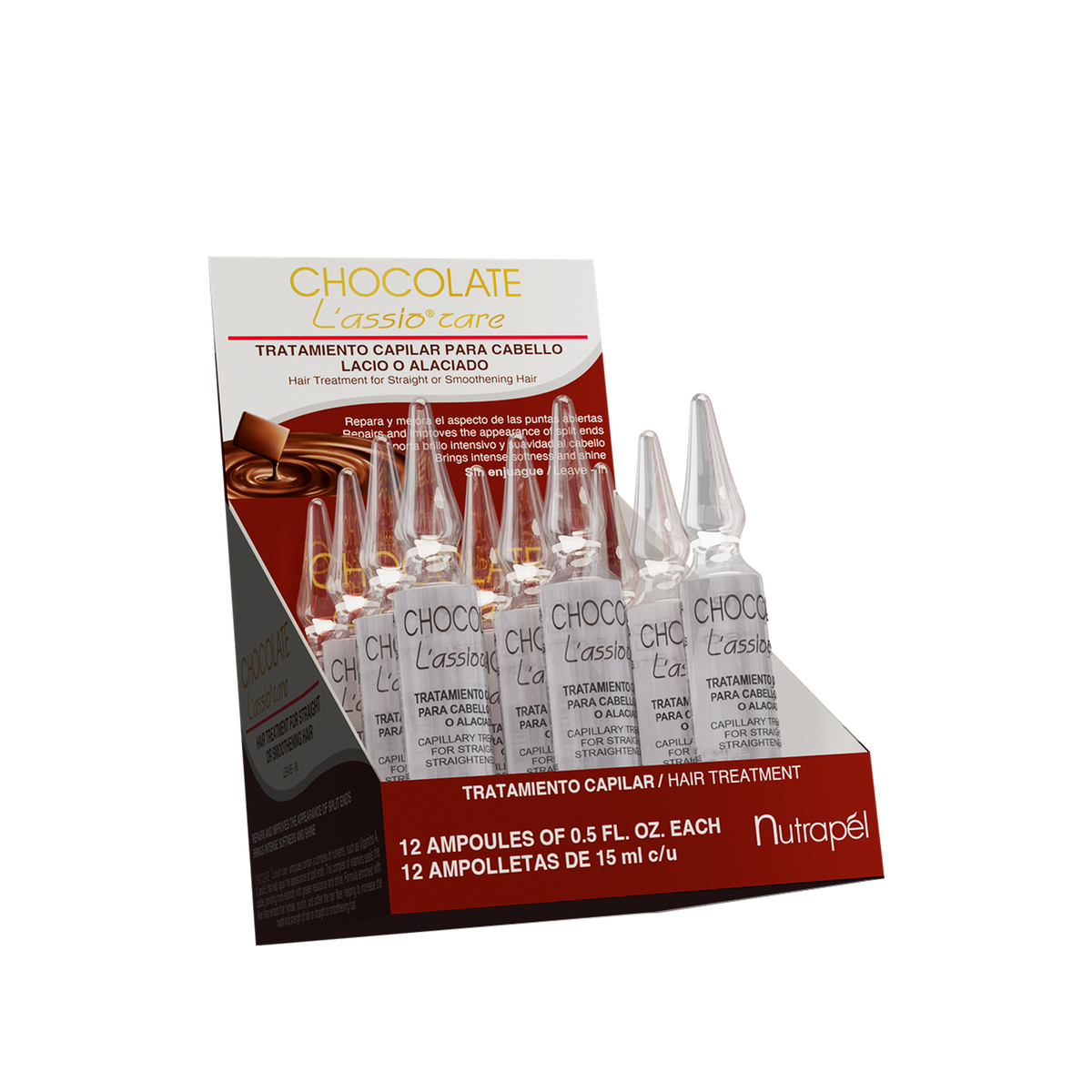 Ampolleta para cabello lacio Nutrapel L’assio Care 15 ml (por pieza)