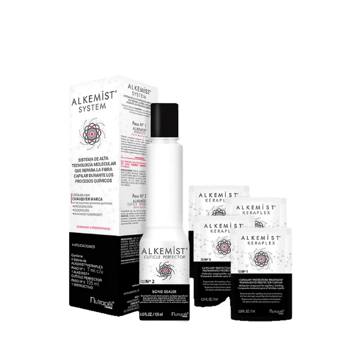 Kit de protección para decoloración Nutrapel Alkemist System 4 sobres