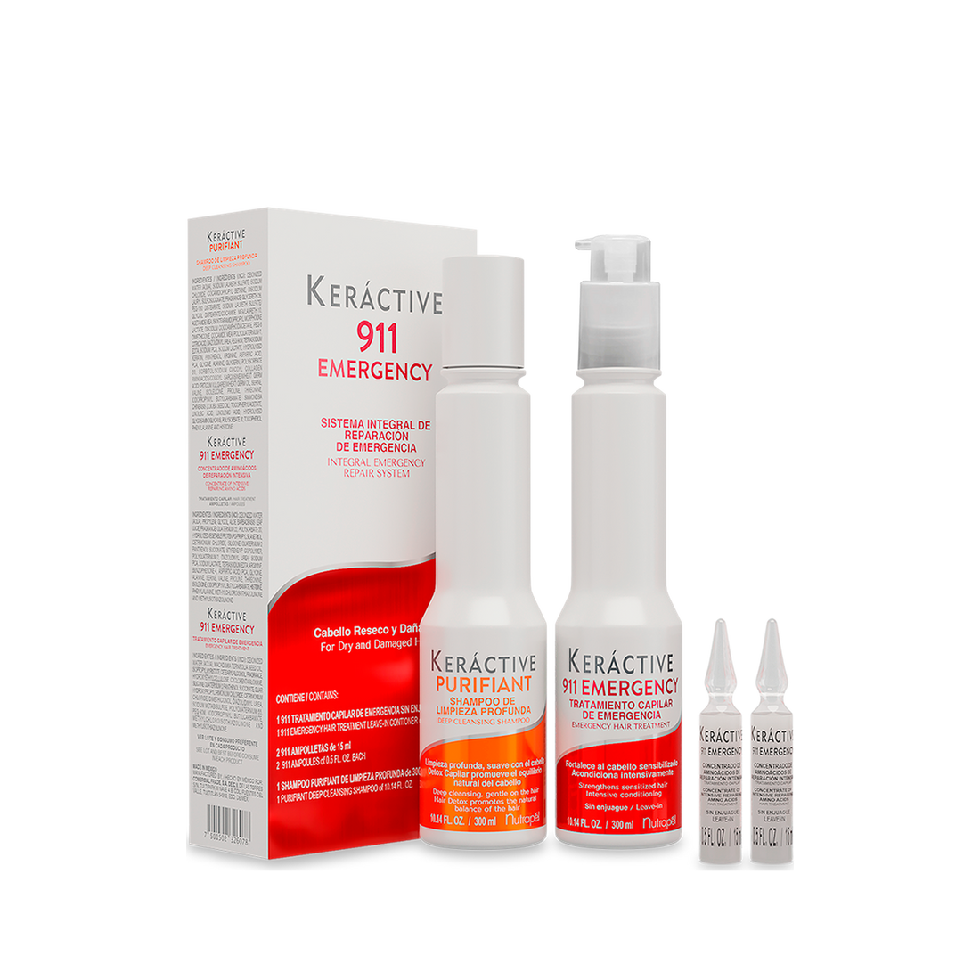 Kit de reconstrucción capilar Nutrapel Keráctive 911 4 piezas