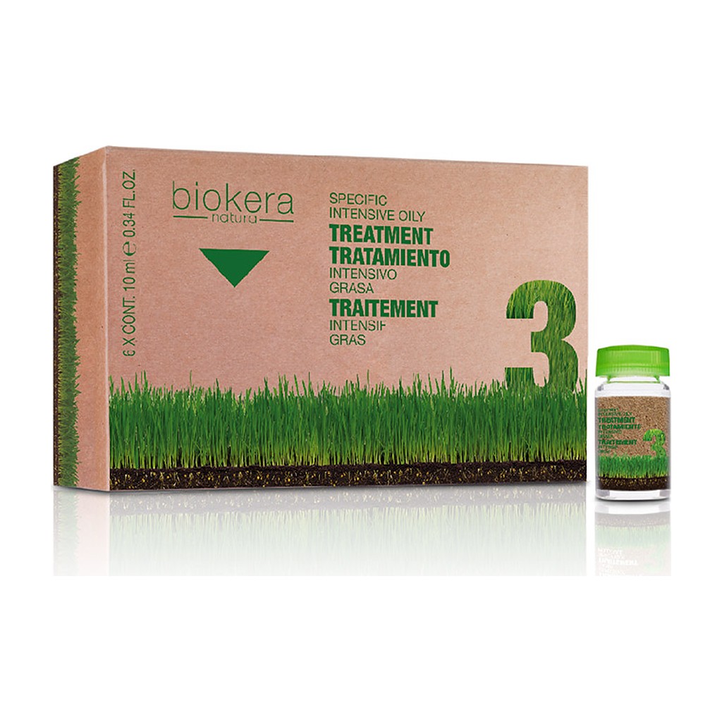 Tratamiento intensivo antigrasa Biokera Natura 6 × 10 ml