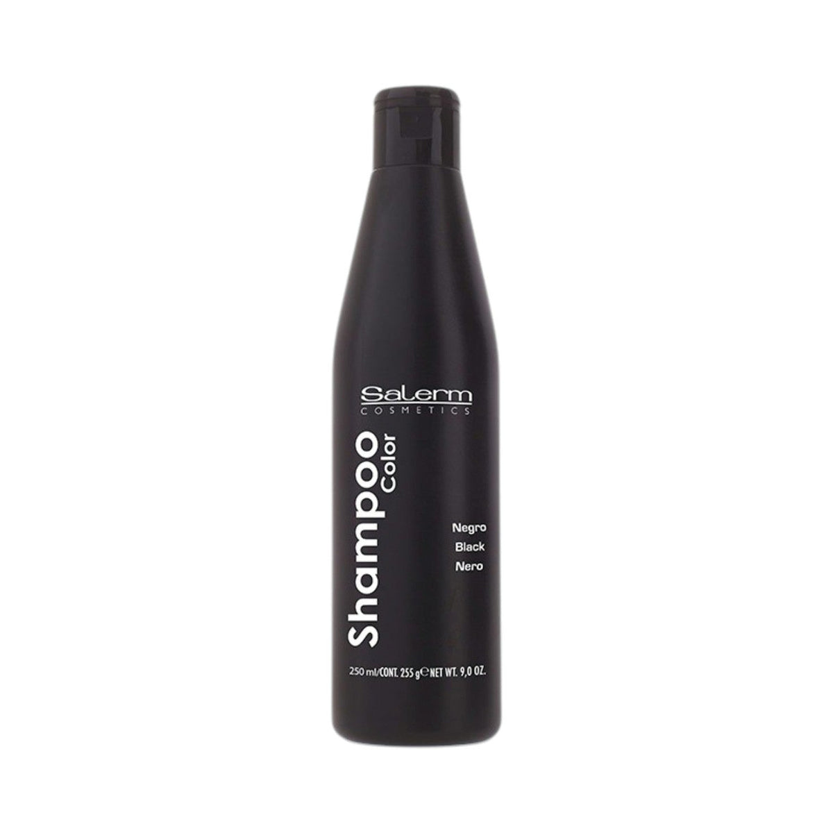 Salerm Champú Color Negro 250 ml, botella frontal