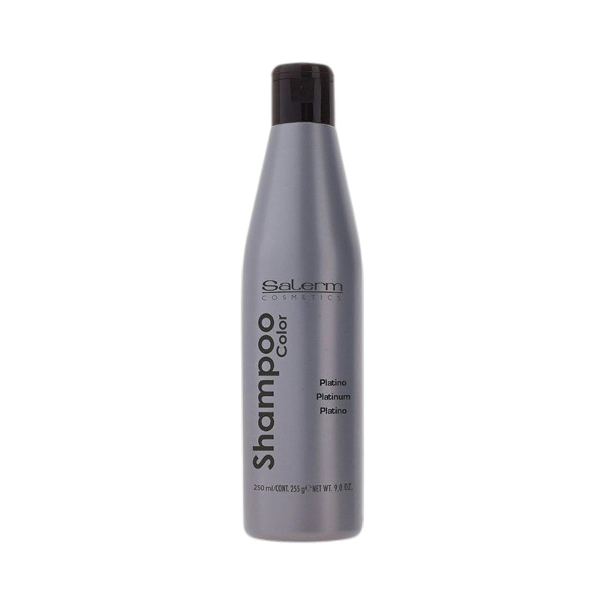 Salerm Champú Color Platino 250 ml, botella frontal