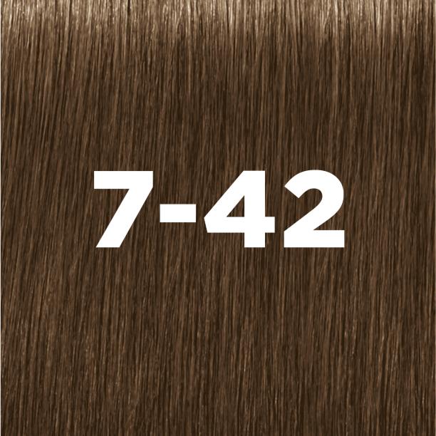 Schwarzkopf Professional IGORA ZERO AMM tono 7-42 Rubio Medio Beige Humo