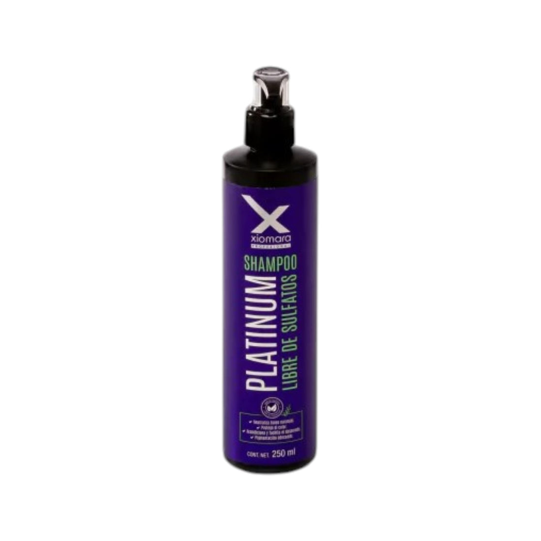 Xiomara Shampoo Platinum Sin Sulfatos | Matización Anti-Amarillo 250 ml