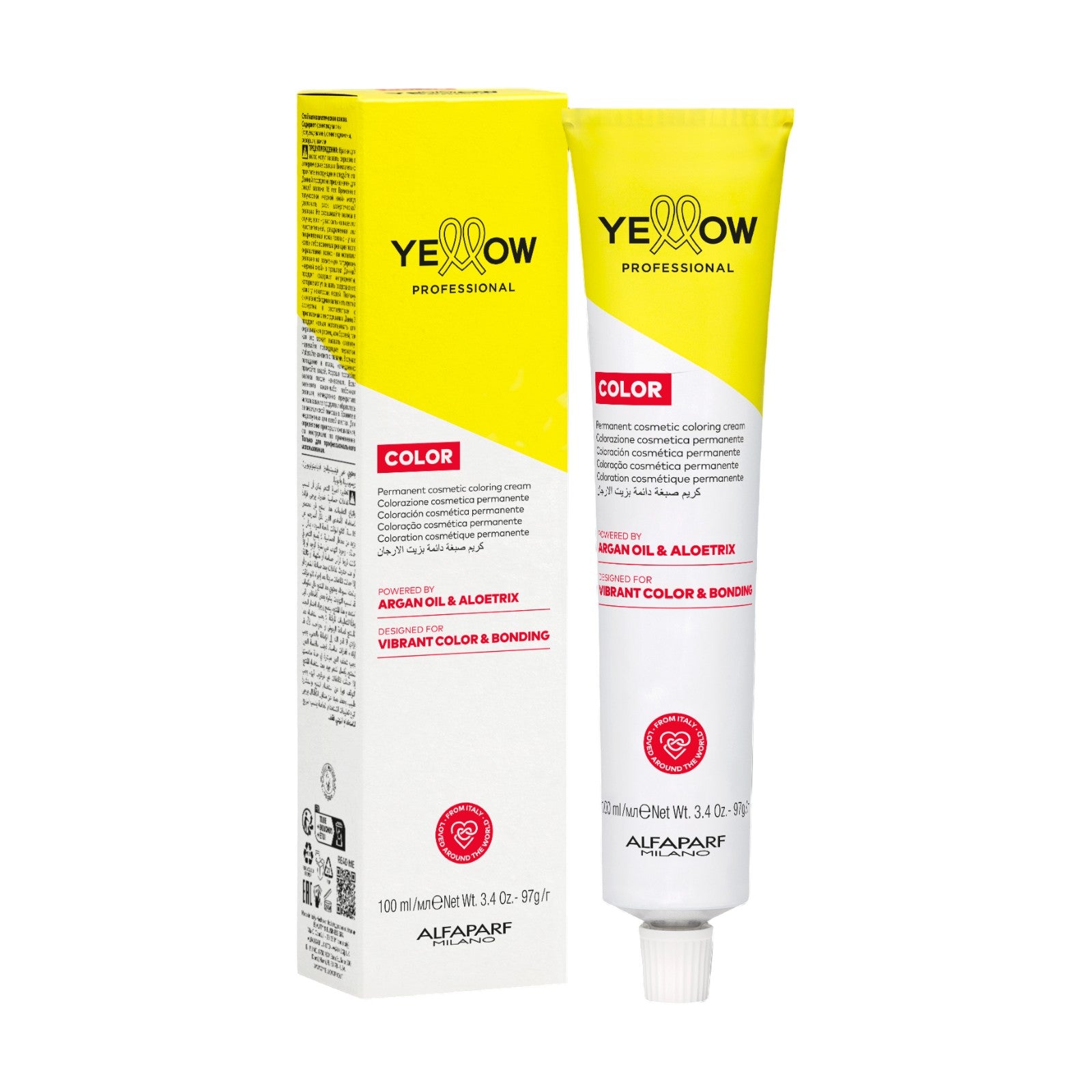 Yellow Color Tinte Permanente empaque oficial