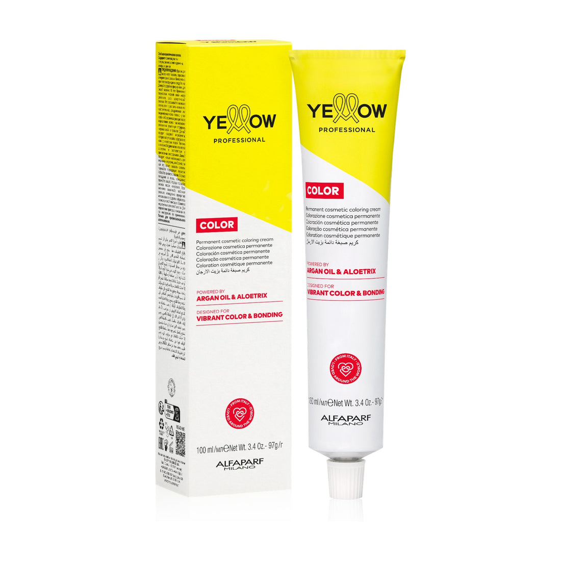 Yellow Color Tinte Permanente en Crema 100 ml con Peróxido 150 ml