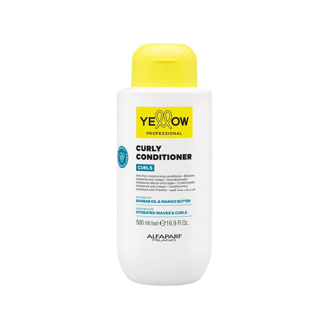 Yellow Curls Conditioner Hidratación Anti-Frizz para Rizos 500 ml