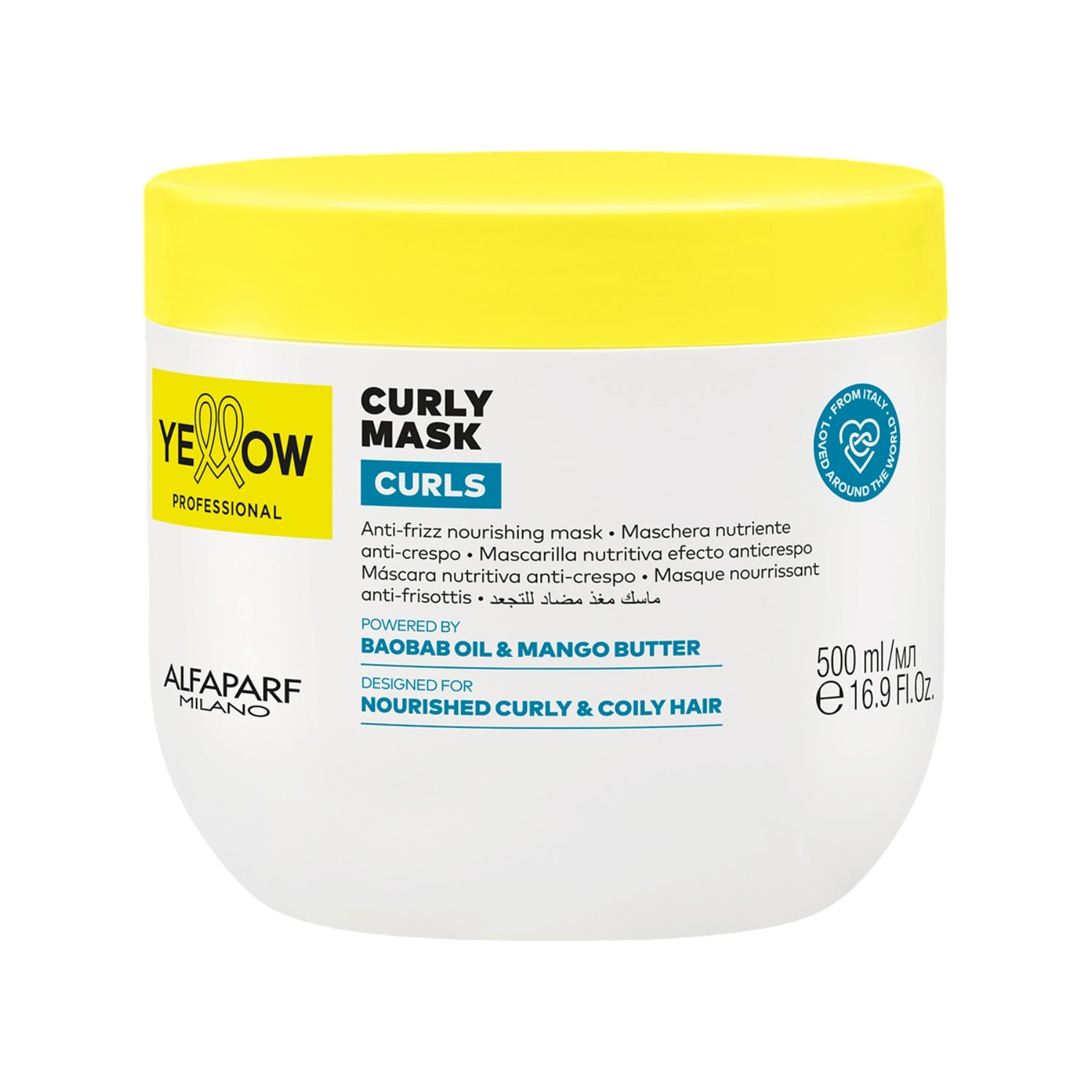 Yellow Curls Mask Nutrición Anti-Frizz para Rizos 500 ml