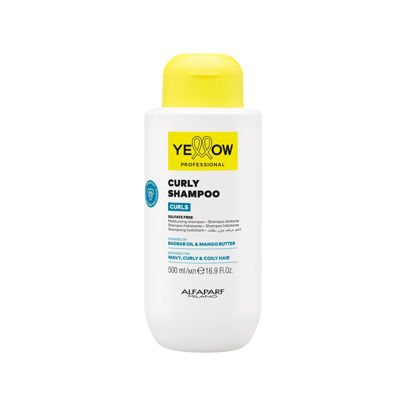 Yellow Curls Shampoo Hidratación Sin Sulfatos para Rizos 500 ml