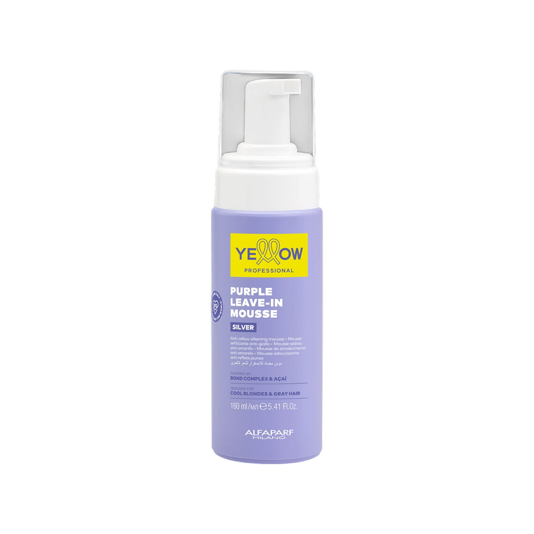 Yellow Silver Purple Leave-In Mousse Matización Anti-Amarillo 160 ml