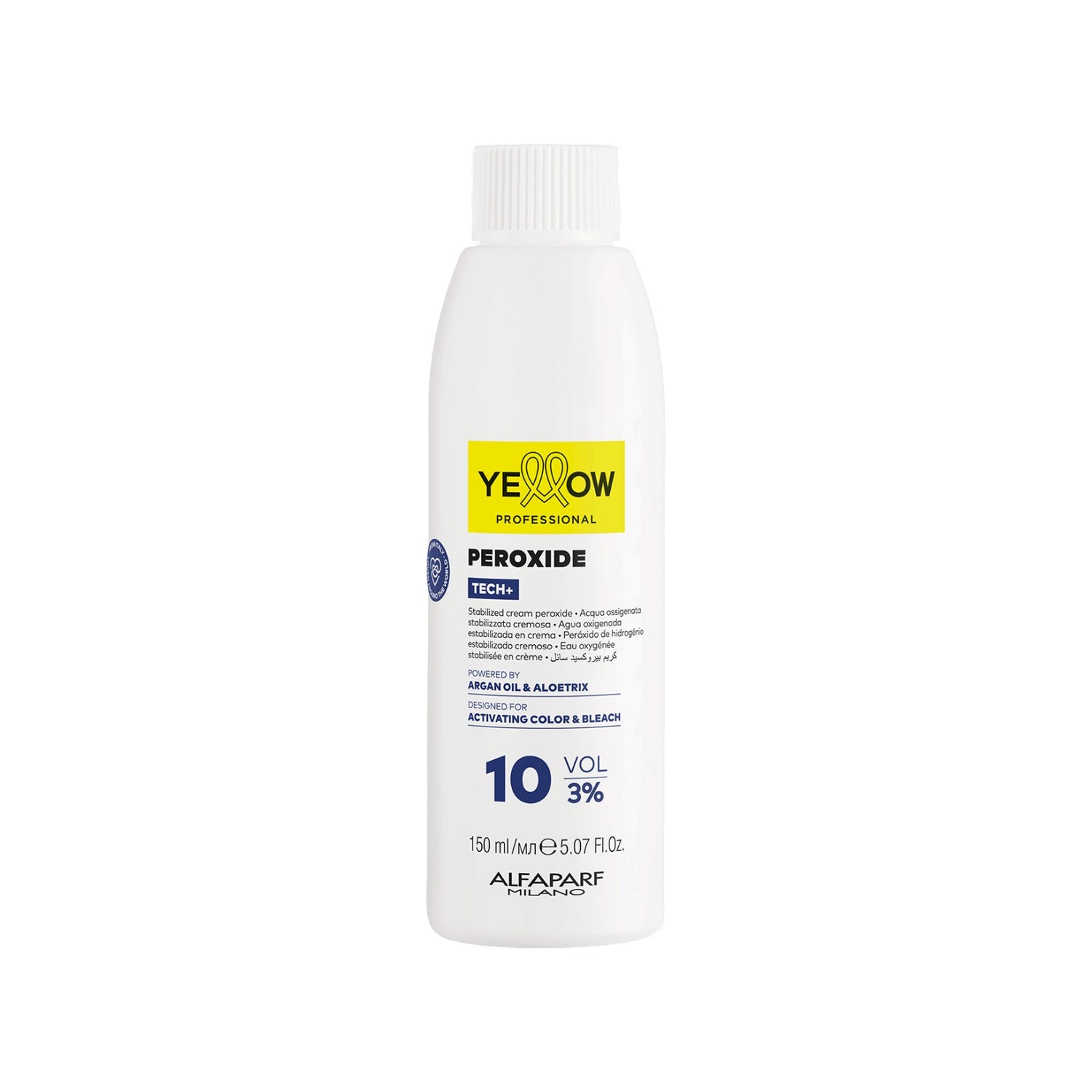 Yellow Tech+ Peroxide 150 ml Activador de Color y Decoloración 10 Vol