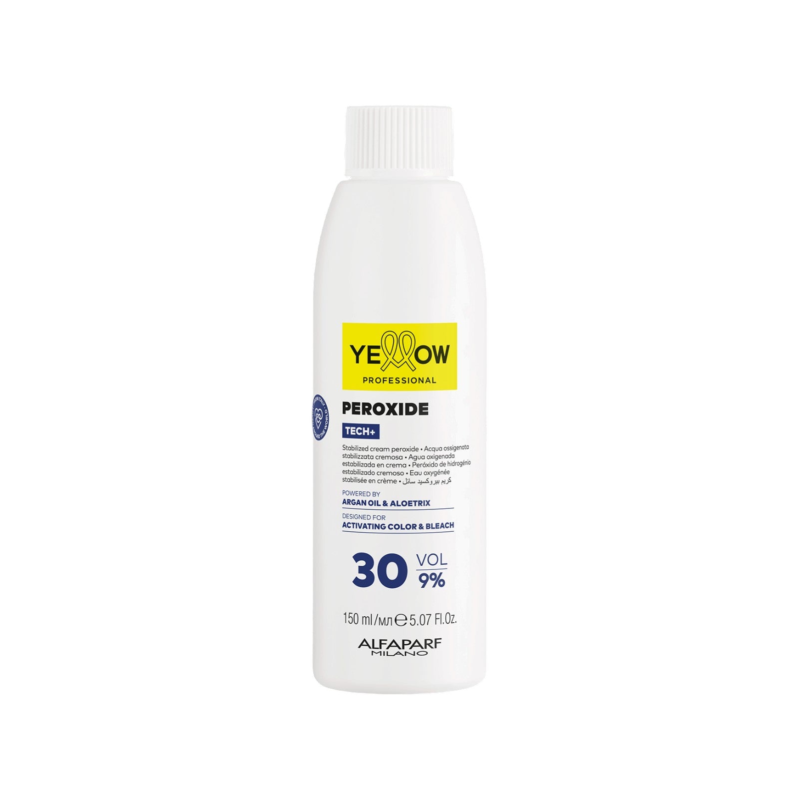 Yellow Tech+ Peroxide 150 ml Activador de Color y Decoloración 30 Vol