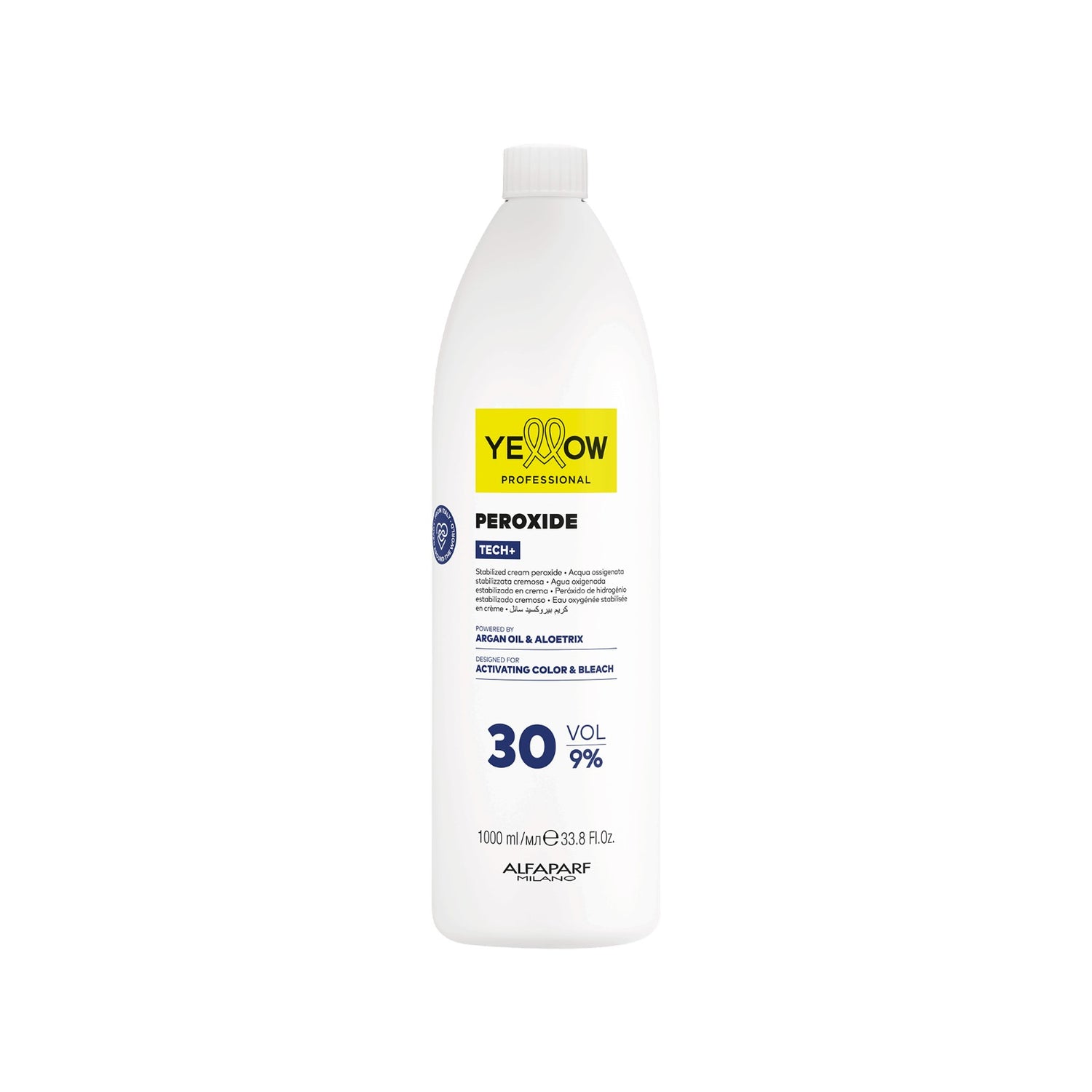 Yellow Tech+ Peroxide 1 L Activador de Color y Decoloración 30 Vol