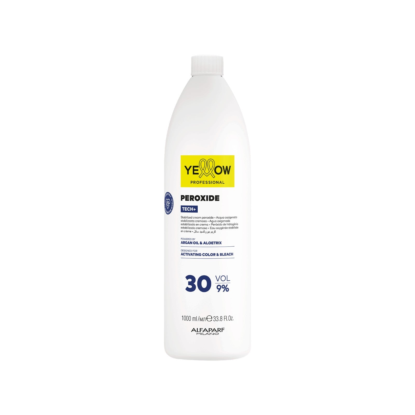 Yellow Tech+ Peroxide 1 L Activador de Color y Decoloración 30 Vol