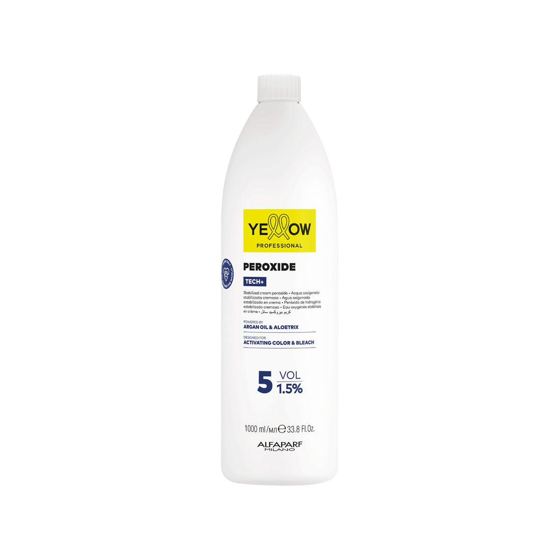 Yellow Tech+ Peroxide 1 L Activador de Color y Decoloración 5 Vol