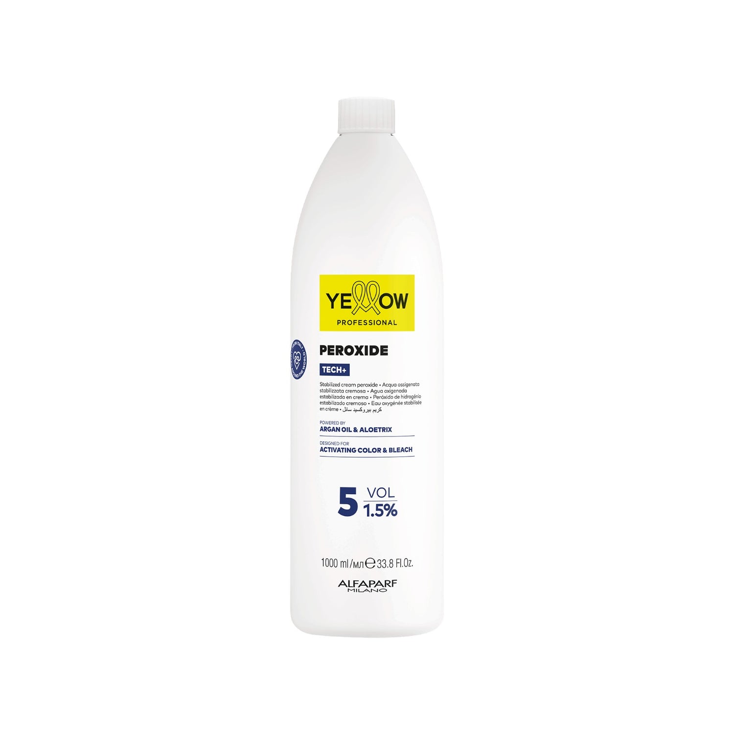 Yellow Tech+ Peroxide 1 L Activador de Color y Decoloración 5 Vol